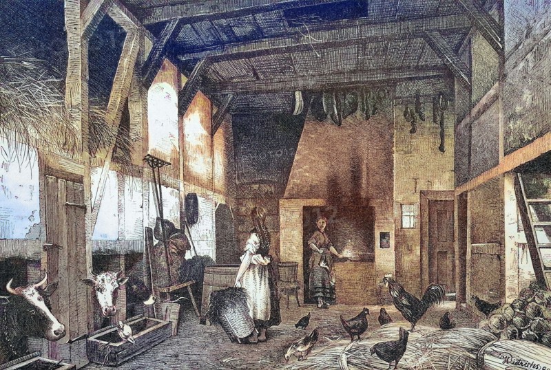 Old-Saxon dwelling-house and farmhouse in the Altmark Germany