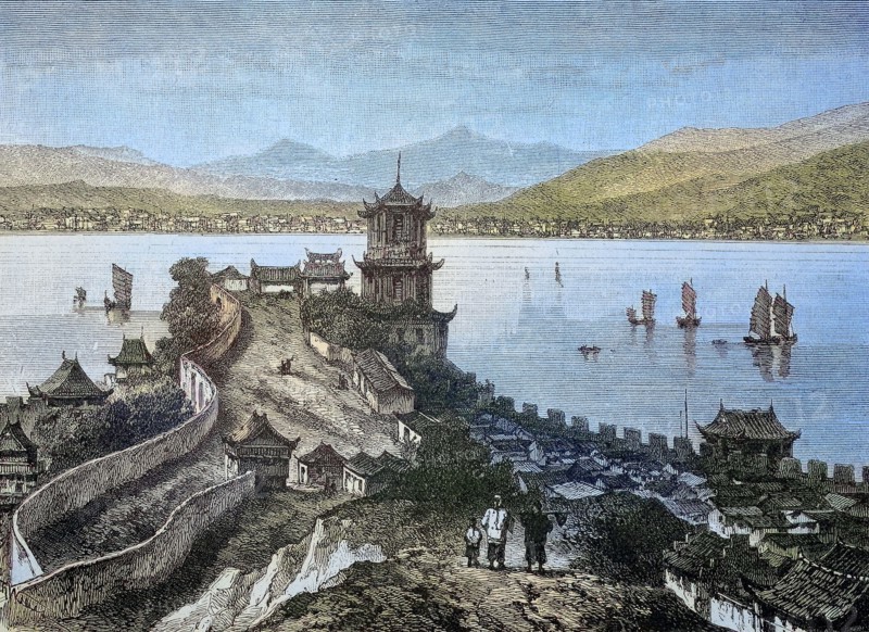 Fluss Jangtse bei Wu-Tschang-Fu