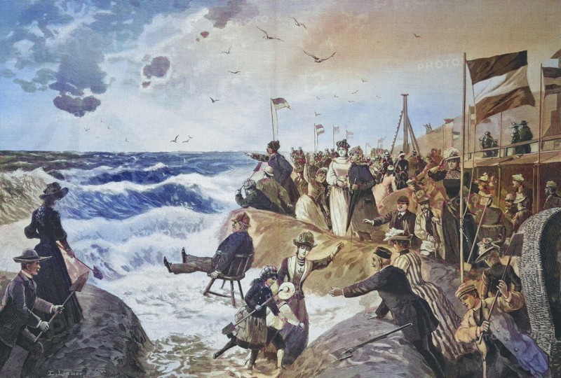 Sommerurlauber am Strand von Westerland auf Sylt
