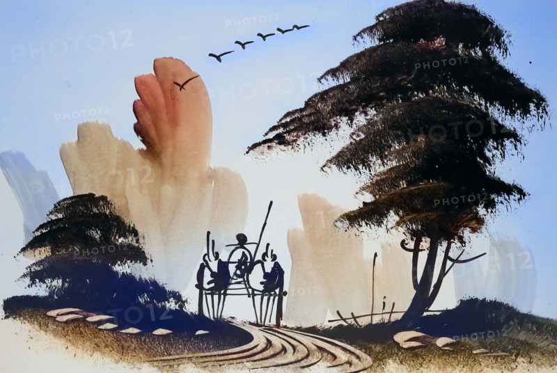 Farmer with horse team