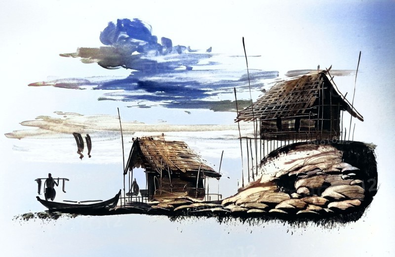 Fisherman returns with his catch
