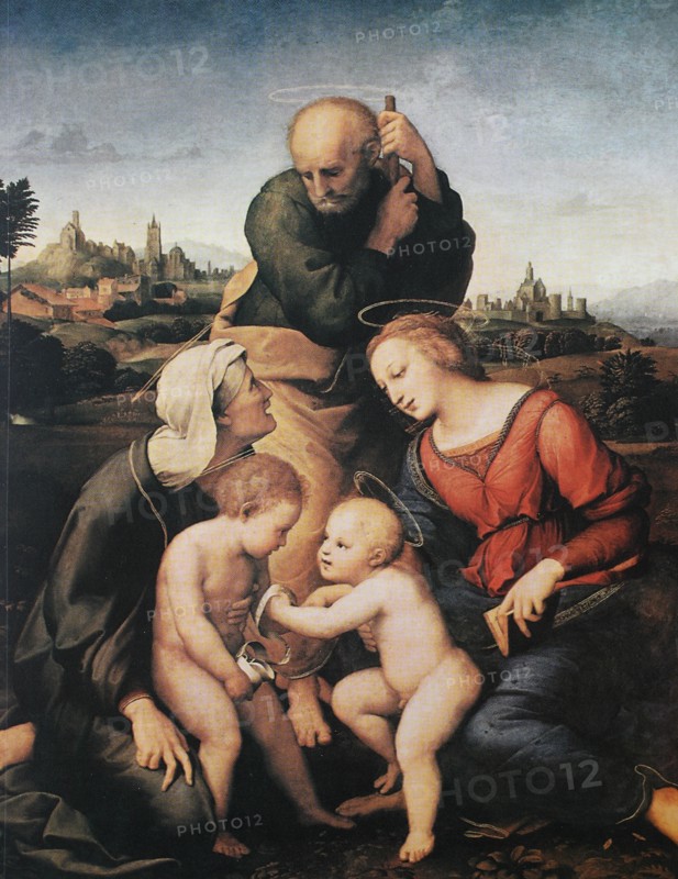 The Holy Family from the House of Canigiani. by Raffaello Sanzio da Urbino