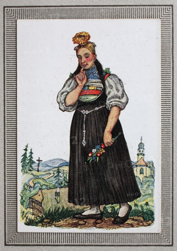 Traditional Costumes In Germany In The 19Th Century