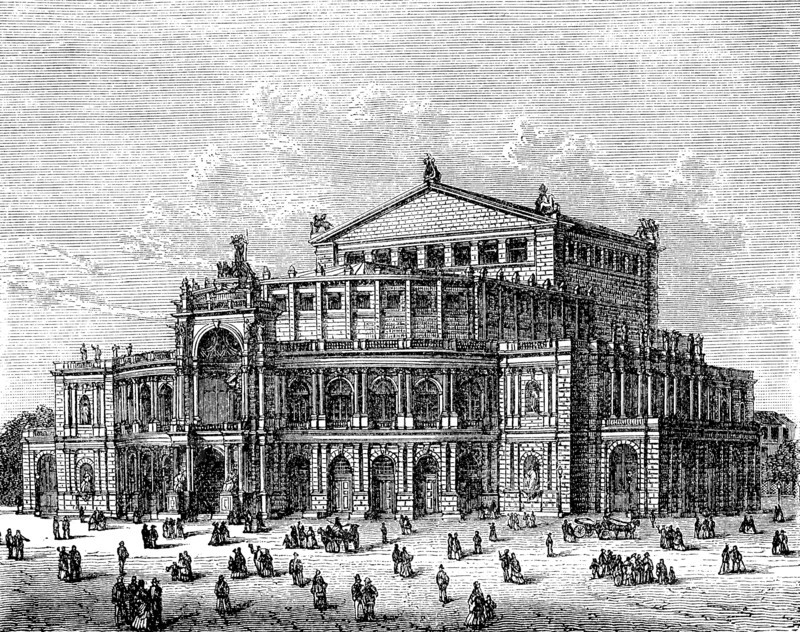 The Court Theater In Dresden In 1870