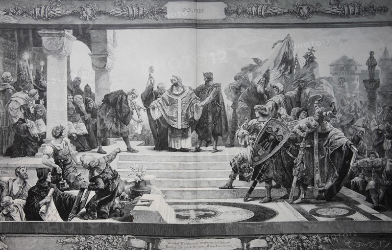 Bishop Bernward Receives The Visit Of Emperor Henry Ii