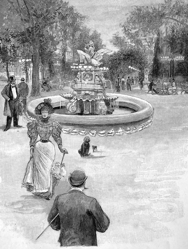 Fountain In The Garden Of The Kroll Opera House