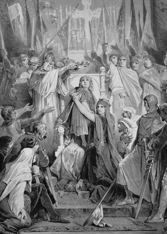 Frederick Ii (26 December 1194 - 13 December 1250) Was A Holy Roman Emperor And King Of Sicily. Coronation In The Dome Of Palermo