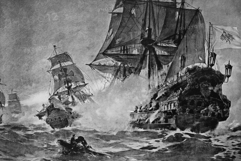 The Brandenburger Attacking The Spanish Treasure Fleet
