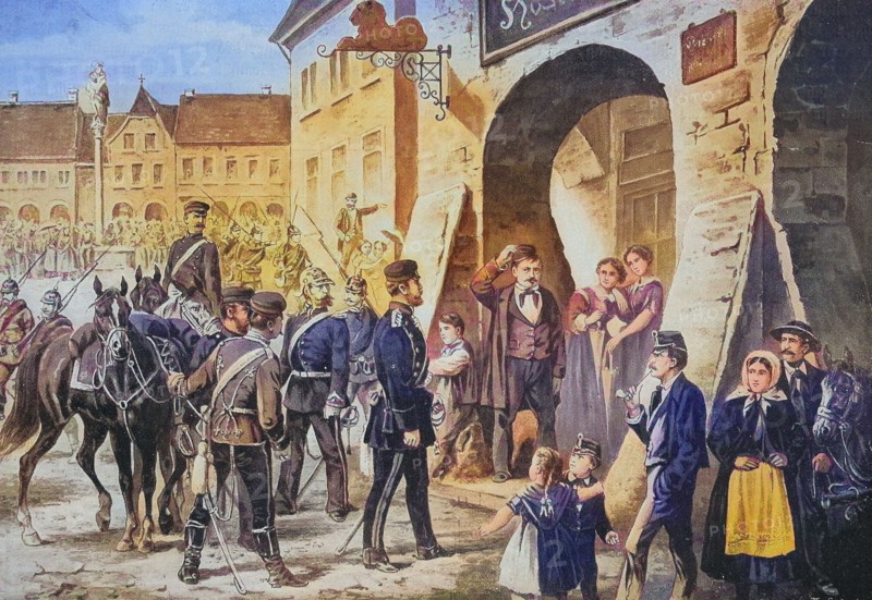 Quartering Of Soldiers In Bohemia 1861