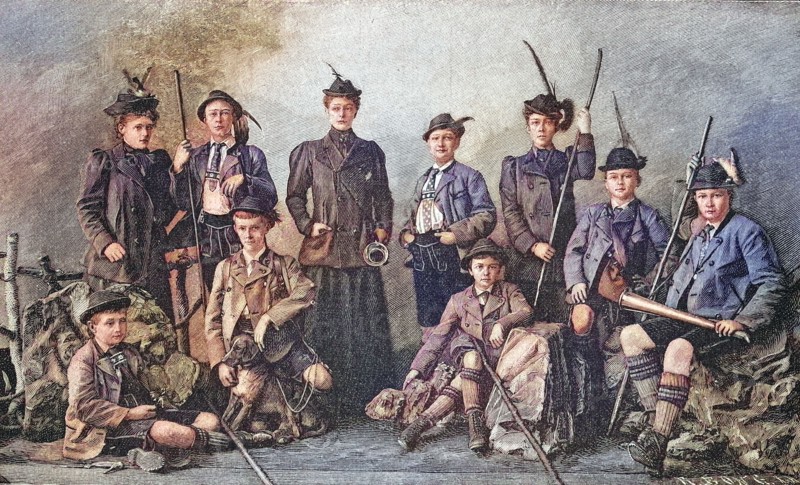 Princely Summer Visitors. From Left: Princess Gabriele
