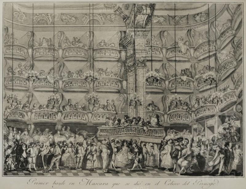 Masquerade Ball at the Coliseo del Principe.