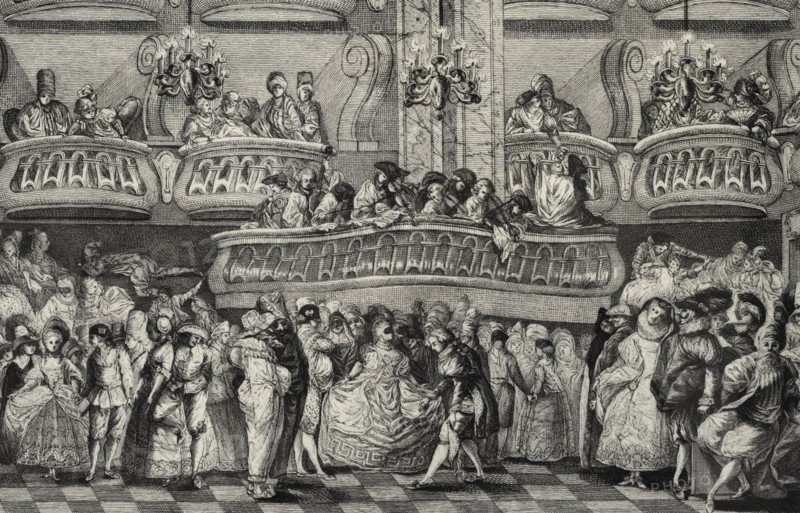 Masquerade Ball at the Coliseo del Principe.