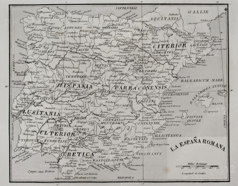 Map of Roman Hispania.