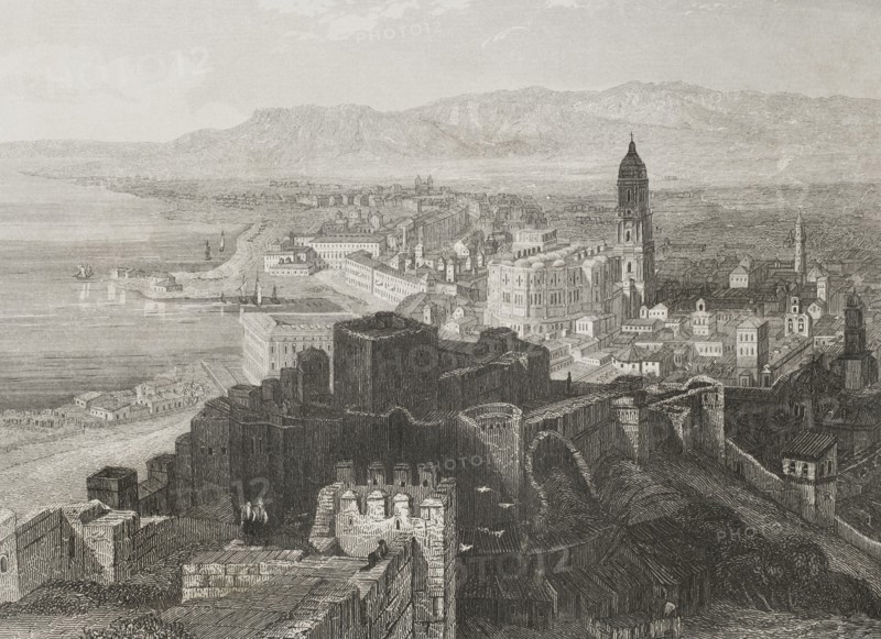 Malaga. Panoramic view of the city.