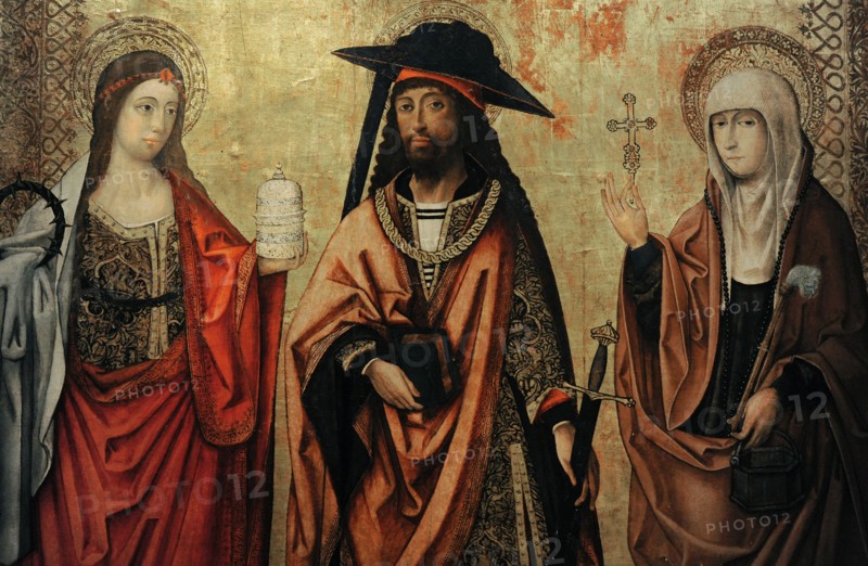 Saint Lazarus with his Sisters Martha and Mary by Master of Perea.