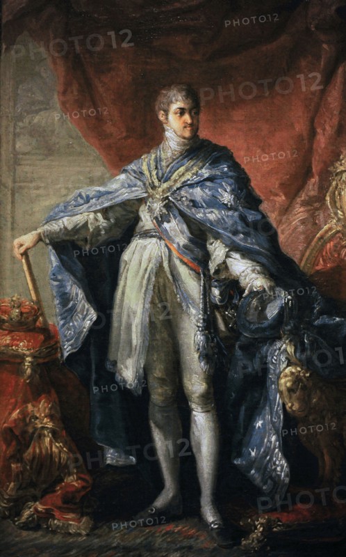 Ferdinand VII of Spain wearing the Habit of the Order of Charles III.
