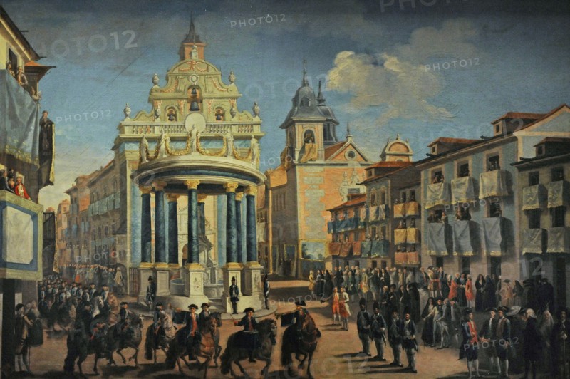 Embellishment of the Puerta del Sol on the occasion of the entry into Madrid of Charles III.