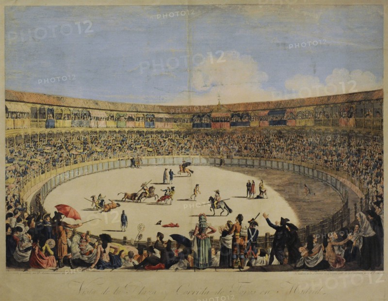 View of a Bullfight in Madrid.
