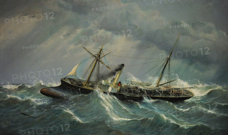 Marques del Duero weathering a storm in the Sea of China.