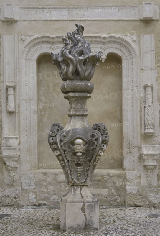 Flame-shaped ornament.