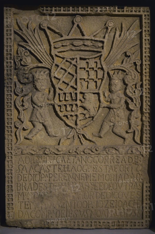 Commemorative stone plaque.