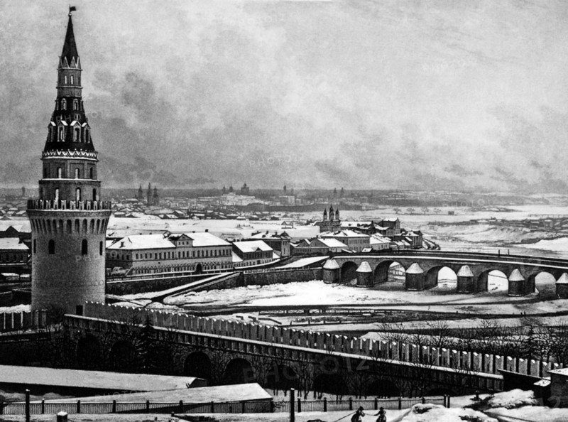 Daguerreotype photograph of Moscow by Lerebour circa 1841