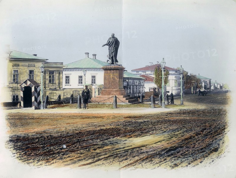 Monument to Alexander I in Taganrog Russia circa 1869