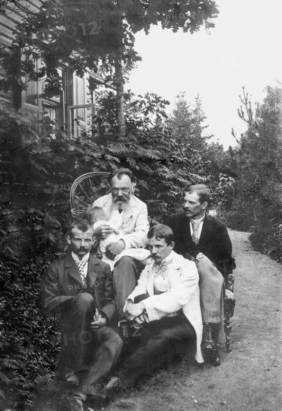 Professor Bernhard Avgustovich Kerber with his younger sons circa 1912