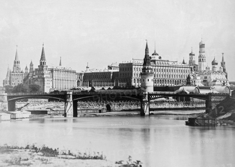 Grand Stone Bridge in Moscow circa before 1918