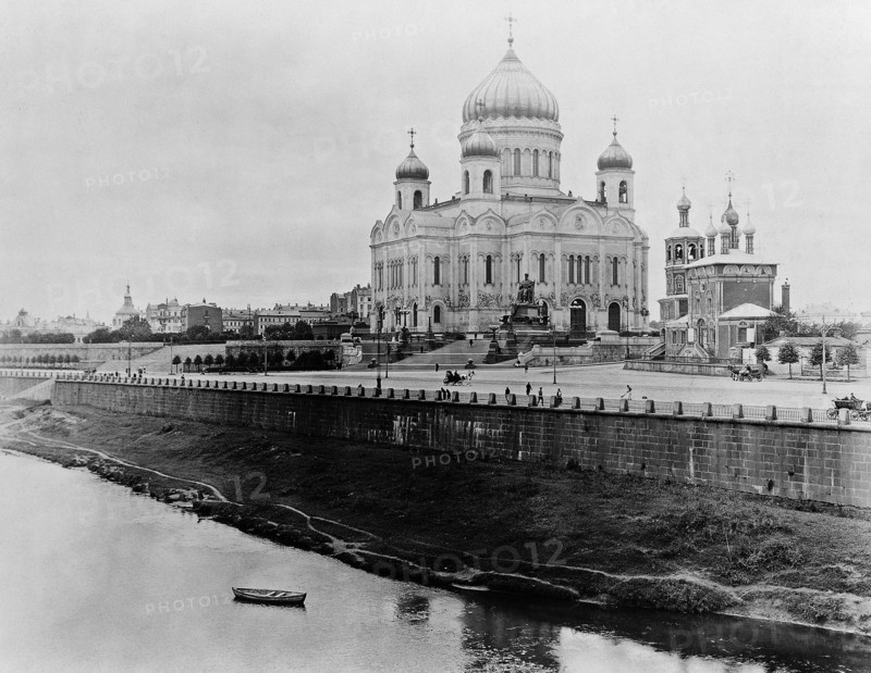Cathedral of Christ the Savior church in Moscow Russia circa Between 1883 and 1918