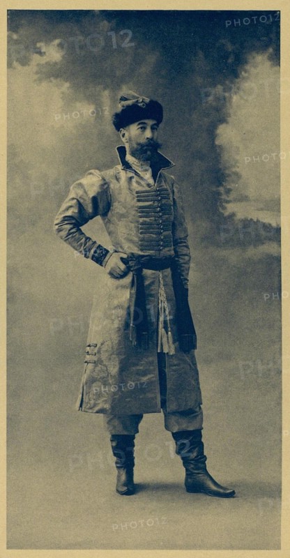 Major General Christopher Platonovich Derfelden in the clothes of the Russian boyar of the times of Tsar Alexei Mikhailovich circa 1903