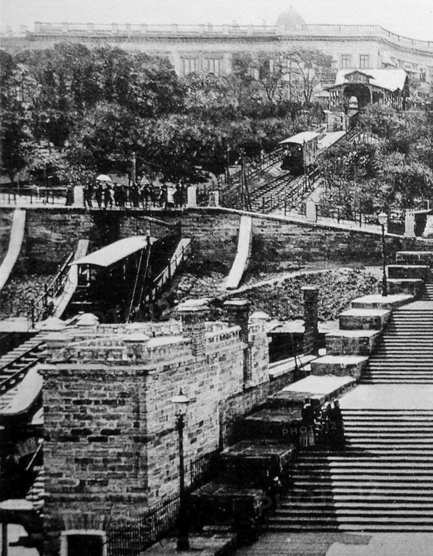 Odessa Funicular in Odessa Ukraine circa early 1900s