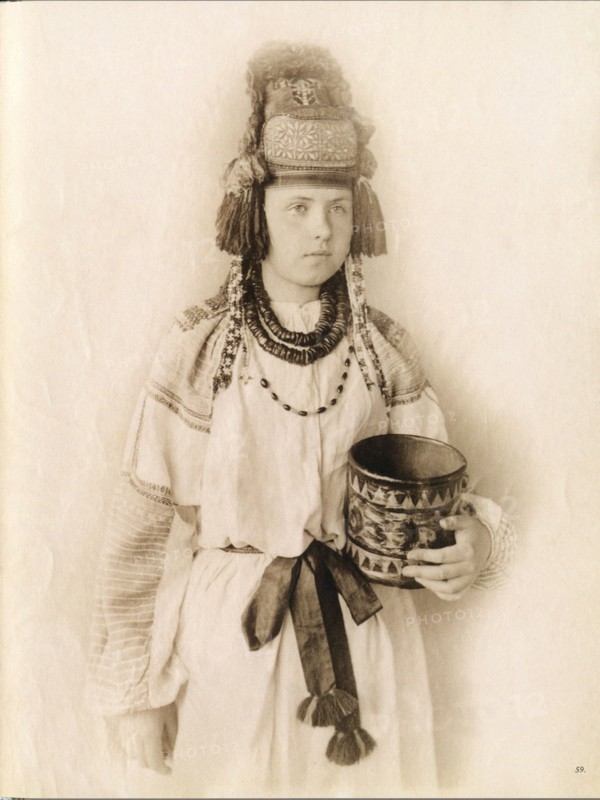Young Russian woman in cultural dress