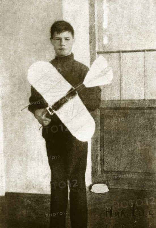 Nikolay Fausek is the creator of the first working aircraft model in Russia circa  1912