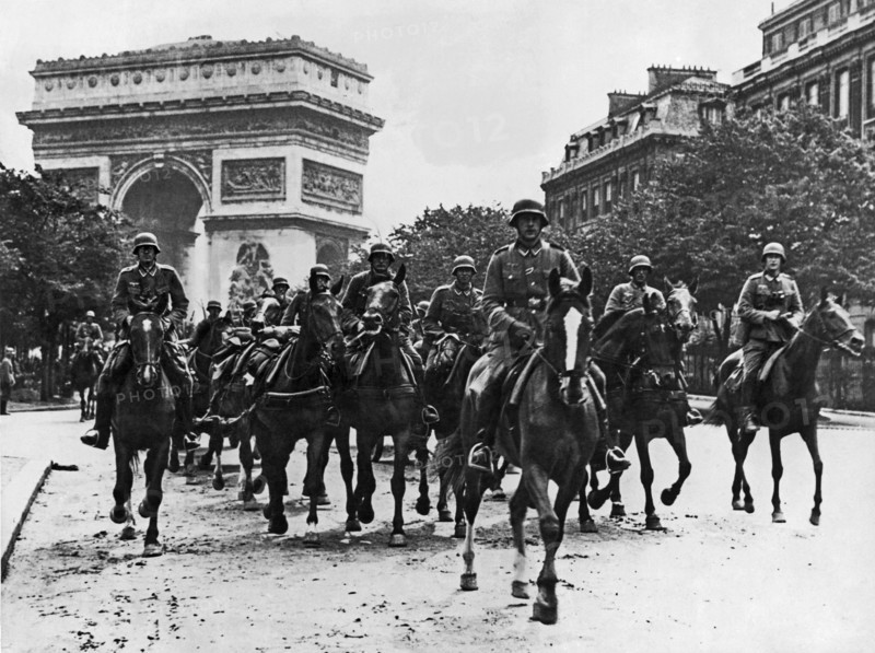 Nazis Ride Through Paris