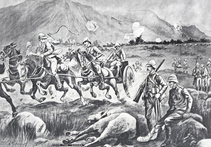 Artillary Returning For Armunition Transvaal In War.