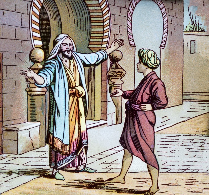 Aladdin Meets The Magician.