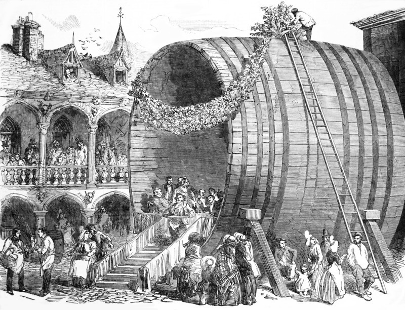 The Inauguration Of A Giant Wine Tun At Dieppe.