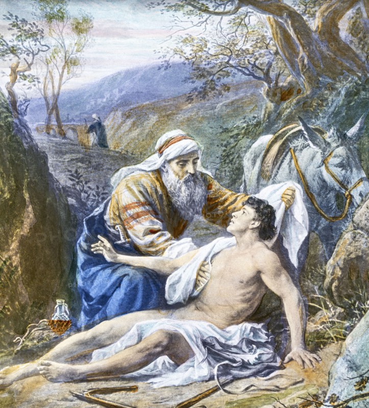 The Good Samaritan Saving A Man.