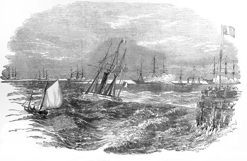 The Emperor Leaving Calais Harbour To Visit The English Squadron.