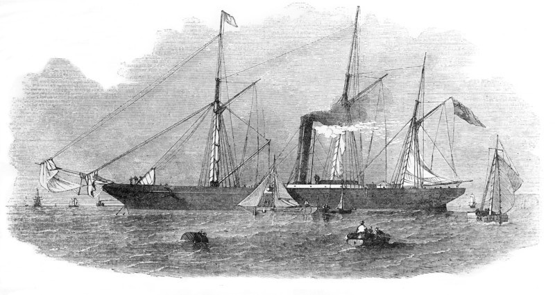 The Nile Screw Steam Ship Wrecked Off Godrevy Point In Cornwall.