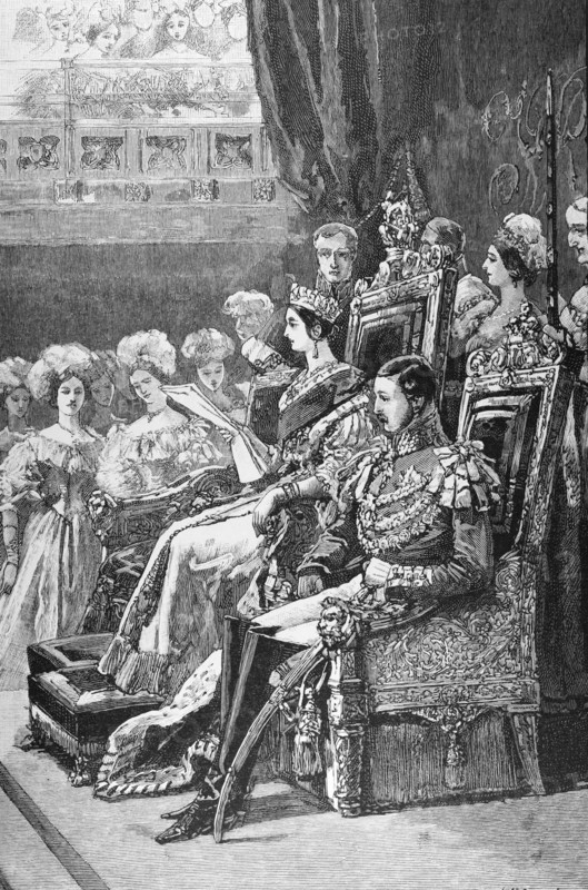 Queen Victoria Opening Parliment In 1846.