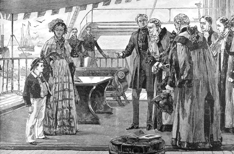 The Municipal Dignitaries Of Penryn Introduced To The Prince Of Wales.