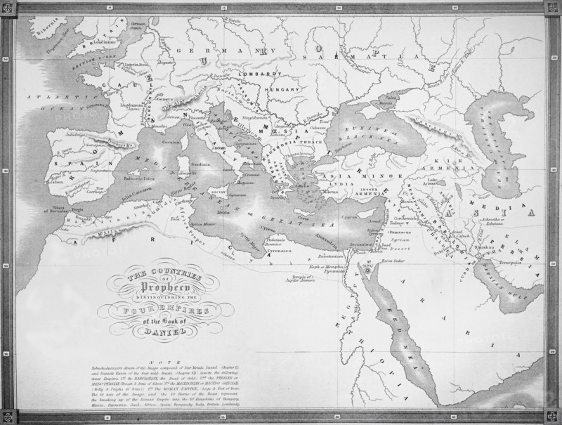 The Countries Of Prorhecy DistiNgaishing The Four Empires Of The Book Of Daniel.