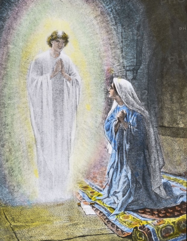 The Angel Telling Mary She Is To Be The Mother Of Jesus.