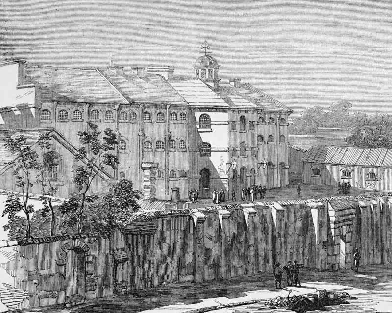 Gaol at Lewes in which the Russian prisoners are confined.