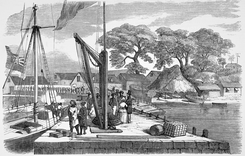 Matacong, West Coast Africa, Pier And Warehouses.