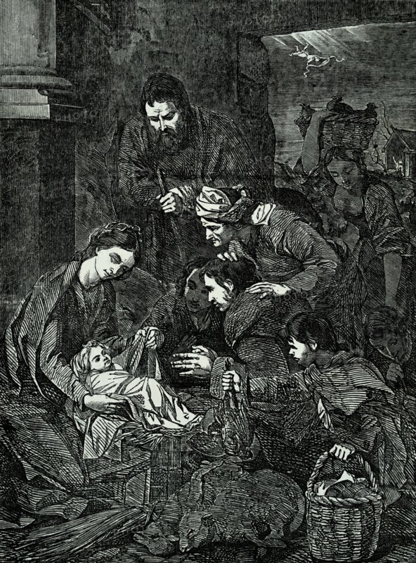 The adoration of the shepherds.