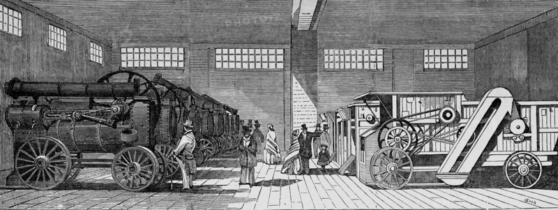 Steam Engines And Thrashing Machines At The Smithfield Club Show.