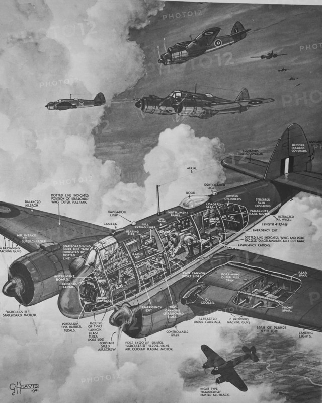 Heavily armed and flying at over 300 MPH Beaufighter in RAF.